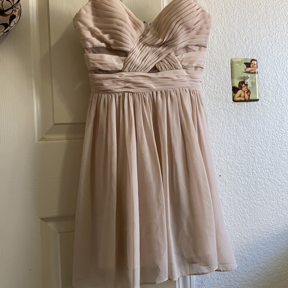 Adrianna Papell Cream nude dress